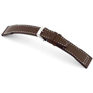 RIOS1931 Vliegeniersband, horlogeband, handgemaakt in Duitsland, robuust, bruin, 21mm, Riemen.
