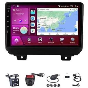 Android Double Din Car Stereo 9 Inch Touchscreen Autoradio Autotoebehoren Multimedia Stuurwielbediening met Navigatie Plug And Play Voor Jeep Wrangler 4 JL 2018 2019 2020(M100S WIFI 1G+16G)