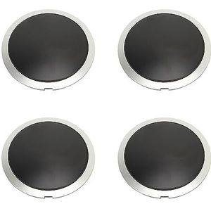 Naafdopset voor Wielnaaf, Antiroest 51884863 4-delige ABS Naafdopafdekking voor Velg Hoge Hardheid Buitendecoratie met Verchroomde Afwerking voor 500 2007 Tot 2019 (Witte cirkel