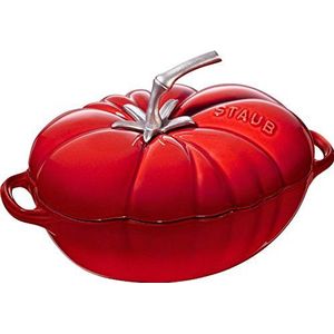 STAUB Gietijzeren Hollandse Oven 3-qt Tomaat Cocotte, Gemaakt in Frankrijk, Serveert 2-3, Kersen