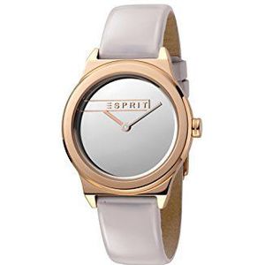 Esprit dames analoog kwarts horloge met lederen armband ES1L019L0055