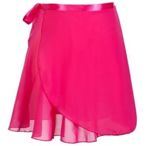 MKLHAVB Chiffon Dans Rok Dans Chiffon Rok Pure Kleur Bloemenprint Praktijk Ballet Dans Kostuum Vrouwen Kinderen Ballet Rok Chiffon, M-rood, L(Height 120-160cm)