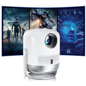 VISULAPEX Beamer【±360°Roteren+Elektrische Focus】Ondersteunt Full HD 1080P, WiFi Bluetooth Projector 200 ANSI, 200 Inch Scherm, Home Cinema Projector voor iOS/Android/PS5/HDMI/Outdoor
