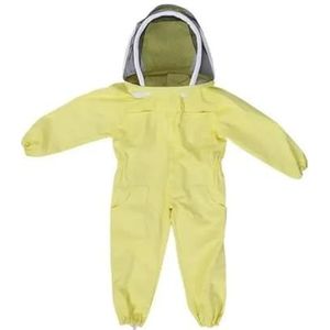 Bijenstalpak, Bijenteelt Kinderen Anti-bijenpak Ademend pak for kinderen Bijenteelt Praktijk Kid Bijenteelt Kleding Bijenteelt Gereedschap(Giallo,Medium)