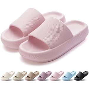 HEOAARG Pantoffels voor dames en heren, lichte pantoffels, zwembadschoenen, slider, wolken, pantoffels, strandschoenen, douche, strand, tuin, Roze, 35/36 EU