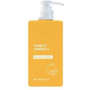 Kurkuma & Vitamine C Crème Gezichts- en Lichaamslotion, Anti-Aging Huidverstevigende & Verhelderende Crème voor het Verwijderen van Donkere Vlekken, Kurkuma Lichaamsbevochtiger voor Droge Huid (1pcs)