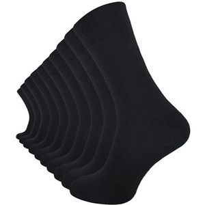 Cotton Prime - Comfortsokken - Zwart - 10 Paar - 80% Katoen - Zonder Elastische Tailleband