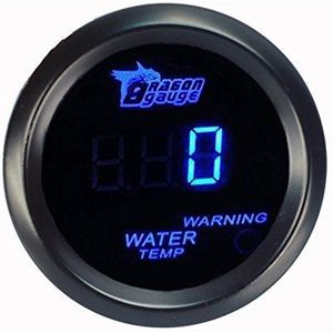 Watertemperatuurmeter Auto Motor Digitaal Blauw LED Licht Watertemperatuurmeter Elektrische Temperatuur Meter Gauge met Sensor Universeel 52mm