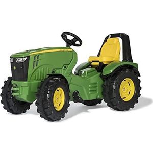 Rolly Toys John Deere rollyX-Trac Premium 640034 Traptractor, voor kinderen van 3-10 jaar, verstelbare zitting, tractor met fluisterbanden, opbergvak onder de motorkap, groen