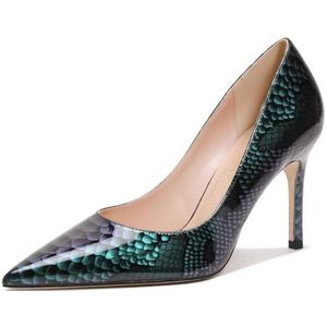 Schoenhakken- Elegante Damespumps - Stiletto-Sexy Naaldhak - Gesloten Puntige Teen - Avond-Feest - Luxe Mode-Schoen Vrouwelijke Hak, 19 groen, 37.5 EU
