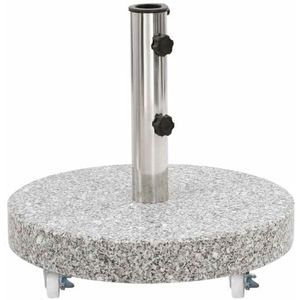 vidaXL Parasolvoet Parasolstandaard Parasolbasis Parasolhouder Standaard Parasol Parasolvoeten Parasols Parasolstandaards Rond 30 kg Graniet Grijs