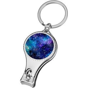 WWZ889 Galaxy Kleurrijke nagelknipper metalen nagelsnijder voor vingernagels en teennagels met nagelvijl voor mannen vrouwen geschenken