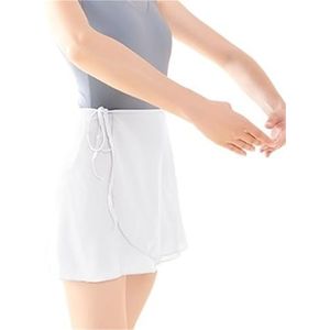 UBOHUZ Vrouwen Ballet Rok Dance Wrap Sheer Met Adjustbale Tie Ballerina Voor Dansen Voor Vrouwen, Wit, M