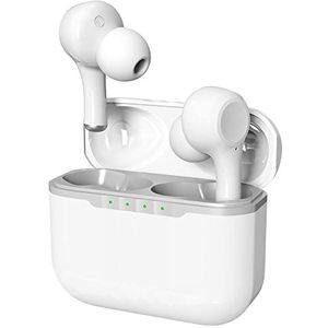 Ear Buds Wireless Bluetooth Earbuds, Wireless Earphones Noise Cancelling Ear Buds, IPX5 Waterproof for Running Android/iOS (White)