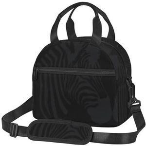OdDdot Zebra Print Lunch Bag Herbruikbare Geïsoleerde Volwassen Tote Lunch Tas Voor Vrouwen/Mannen Werk Picknick Strand Reizen