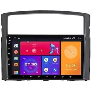 Android 13 Autoradio 9 inch Touch scherm dubbele Din auto stereo voor Mitsubishi Pajero 4 2006-2014 met Bluetooth/FM radio/wifi/USB/stuurwielbediening/GPS(4 Core 2+32G)