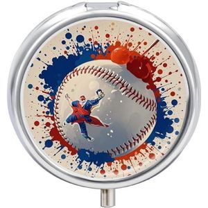 Ronde pillendoos 3 compartimenten draagbare medicijnpillendoos één maat pillendoos voor zakpillenorganisator en vitaminecontainers voor reizen