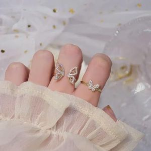 Nieuwe elegante witte roos openingsringen voor damesmode retro verstelbare zirkoon bloemring partij bruiloft sieraden geschenken-r231ab