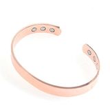 Aituo Mens of Womens Plain Finish Magnetische Armbanden Koper Magnetische Therapie Pijn Relief Armband voor Artritis bij Vrouwen Mannen Bangle Rose Verguld (Style-3)