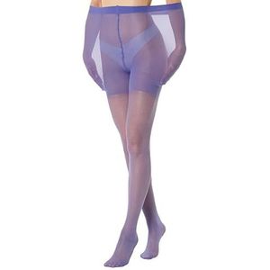 Gi&Gi Damespanty, transparant, zeer groot, maat plus size 40 denier, gebogen damespanty, grote maten, nude kleur transparant, Paars, XL/XXL Grote Maten