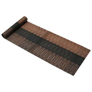 Famibay Tafelloper, bruin, afwasbaar, kunststof, hittebestendig, pvc-tafelkleed, tafelbescherming