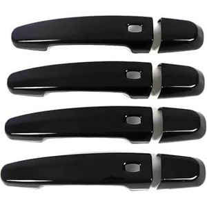 Zelfklevend Kraswerende Beschermfolie Voor Buitenste Deurhandgrepen Zonder Gat Blazer 2018-2024 Krasbescherming(Four smart bright black)