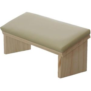 Handsteun voor Nails Tech, vingersteun voor nagels, handsteun voor nagels, manicure-handsteun van hout en PU-leer, afgeschuind design, comfortabele armsteun voor het polijsten van nagels, robuuste