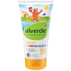 alverde NATURKOSMETIK Zonnebrandcrème voor kinderen, SPF 50 hoog, 150 ml