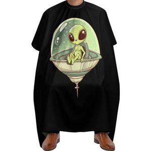 Kapper Cape Alien Vliegende Schotel Salon Cape Professionele Haar Snijden Cape Unisex Kappers Cape Voor Thuis Herbruikbare Kapper Accessoires 140x168cm