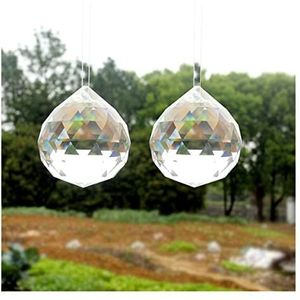 Prisma's en caleidoscopen 1/2/5 stuks kristallen prismabol gefacetteerd kroonluchter licht decoratie thuis uiterlijk kits voor wetenschapsklasse (kleur: 30 mm, 2 stuks)