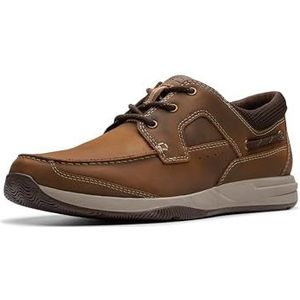 Clarks Men's Sailview Lace Boat Shoe, Beeswax Leather, 8.5 Wide