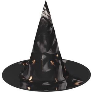 SSIMOO Leuke zwarte mopshond - standaardschaal-2_00x Halloween feesthoed, grappige Halloween-hoed, kostuumaccessoire voor Halloween-feestdecoratie,