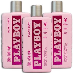 3 stuks Playboy Shower Gel Douchegel Play It Sexy 3 x 250 ml