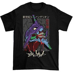 NexGen Eva-01 Evangelion Beast Mecha poster unisex T-shirt anime shirt unisex losse pasvorm originele kunst, Zwart, L