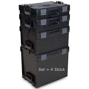 L-BOXX® 4-delige set 102+136+238+374 Bosch Sortimo black leeg gereedschapskoffer transportbox