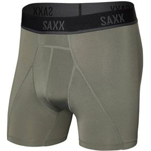 SAXX Herenondergoed, kinetische, lichte compressie, mesh-boxershort met ingebouwde zakondersteuning, ondergoed voor heren, Cargo Grijs, M