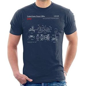 Nasa Apollo Lunar Rover Blueprint T-shirt voor heren