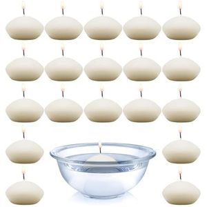 Drijvende kaarsen - 20 stuks - crème/hoogwaardige kwaliteit | pajoma
