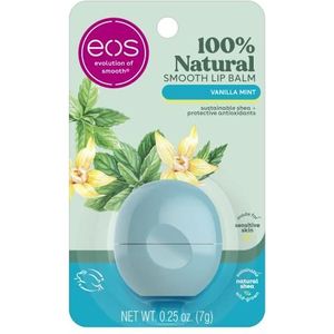 EOS Visibly Soft Vanilla Mint Smooth Sphere lippenbalsem, blisterverpakking, 7 g