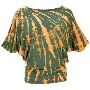 Guru-Shop, Tie Dye Hippie T-Shirt, Beige, Synthetisch, Size:16, Top T-shirts