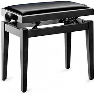 Stagg PB05 – zitbank piano zwart glanzend Skai zwart