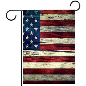 FVQL Tuinvlag, dubbelzijdig 30 x 45 cm buiten banner werf banner decoratieve vlag, vintage Amerikaanse Amerikaanse vlag