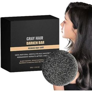 Haarverduisterende zeep - Reverse Grijs Haar Zwart Shampoo Bar | Veilig en mild haarverzorgingshulpmiddel voor wenkbrauwen, baard, haar en andere onderdelen Eastuy