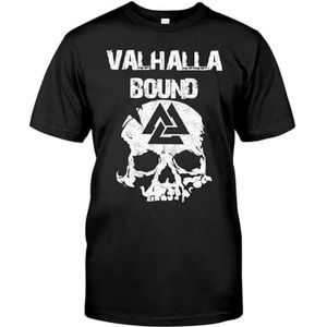 Vintage Nordic Tattoo Schedel T-shirt, Viking Valhalla 3D-geprint Heren Zomerstraat Casual Korte Mouwen, Zomer Ademende Mesh Sport Korte Mouwen (Color : Viking E, Size : 4XL)