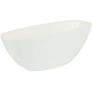 Plastic witte ovale bloempot COUBI 36 cm met verhoogde bodem