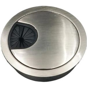 Zinklegering Draad Gat Cover Outlet Poort Tafel Computer PC Bureau Ronde Kabel Tule Lijn Houder 50mm/53mm/60mm/80mm (Borstel Afwerking,50mm)