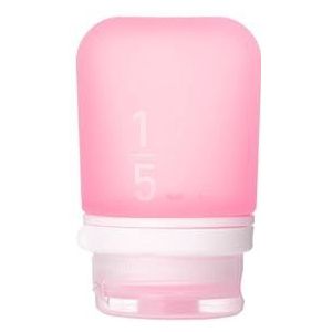 humangear GoToob+ Hervulbare siliconen reisformaat flessen met vergrendelkap, roze, klein (1.7 oz)