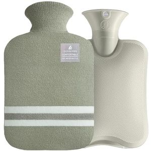 OliviaLiving Warmwaterzak Warmer Set 2 liter Warming Up en Refreezable Hot Cold Pack met Klassieke Gestreepte voor Pijnbestrijding Hot Cold Therapie