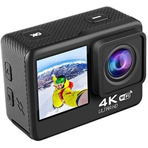 Actiecamera, Sportcamera 4k HD Onderwatercamera met anti-shake outdoor camera Draadloze afstandsbediening WIFI Waterdichte sporten DV(AT-S60TR)