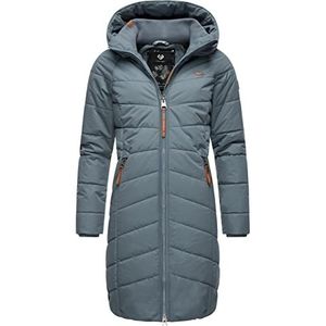 Ragwear Dizzie Coat Winterjas voor dames, warme gewatteerde jas, lang, met capuchon, XS-6XL, grijs, XS